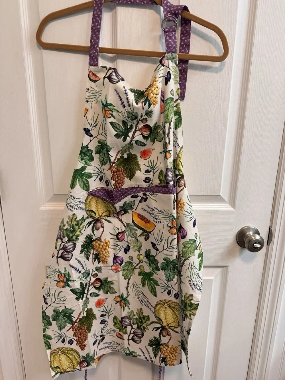 Maison d’Hermine Apron Melon Green Front Pockets 100% Cotton 27 1/2 X 31 1/2